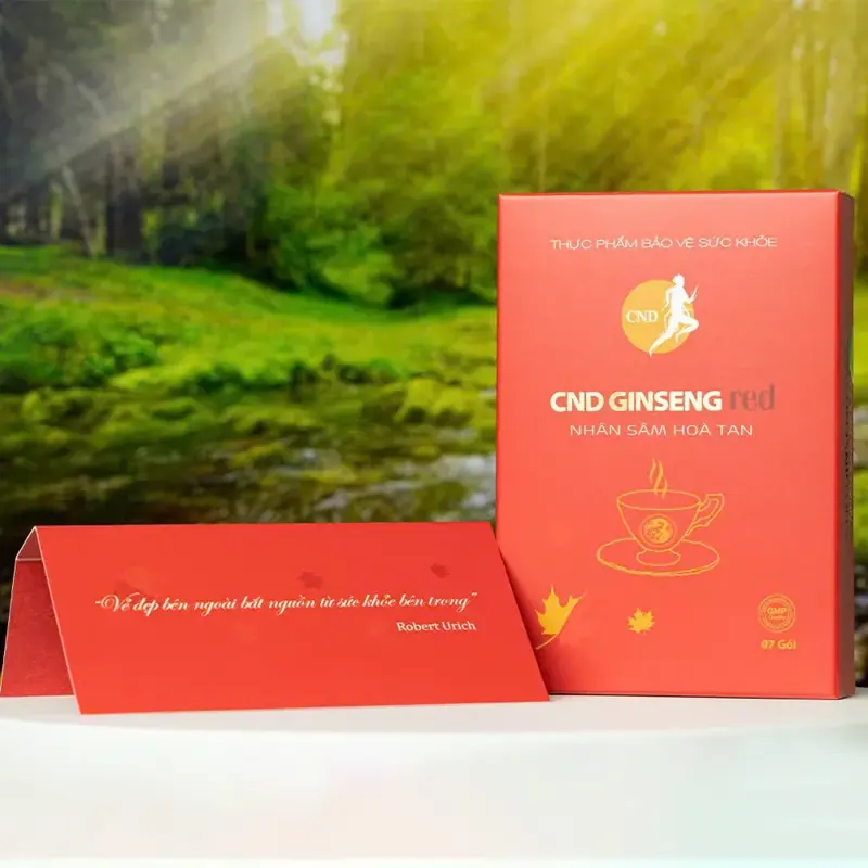 CND Ginseng Red – Nhân Sâm Hòa Tan Hỗ Trợ Bổ Thận, Giảm Mệt Mỏi (Hộp 7 Gói)